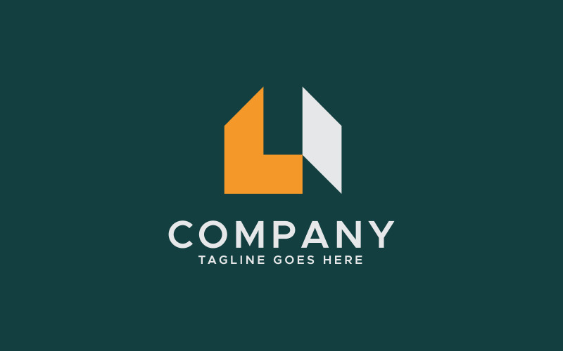 Szablon projektu logo domu z literą LU