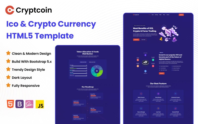 Cryptcoin - Plantilla Html de Ico y Criptomonedas