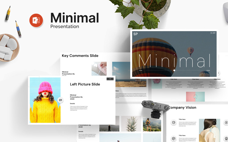 Digital Clean Minimal PowerPoint-mall