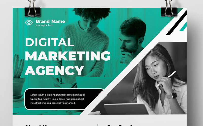 Digitális marketing szórólap sablon