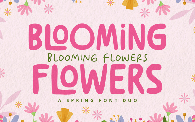 Kvetoucí Květiny - Font Duo