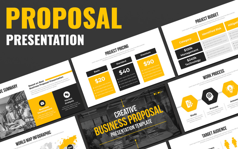 Plantilla de diseño de presentación de propuesta comercial