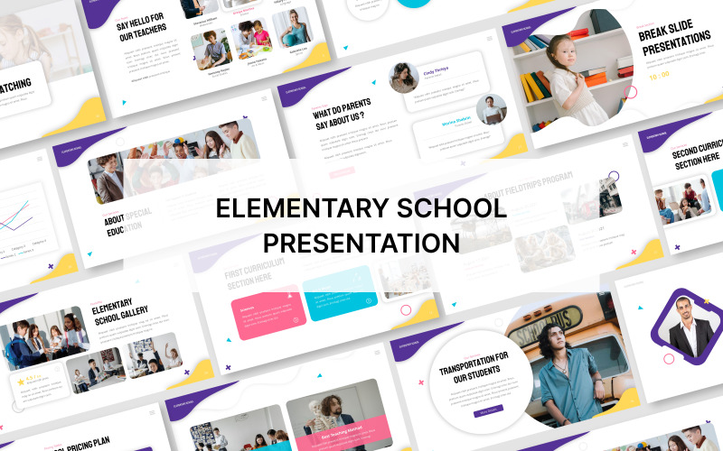 Präsentation einer Google-Folienvorlage für die Grundschule