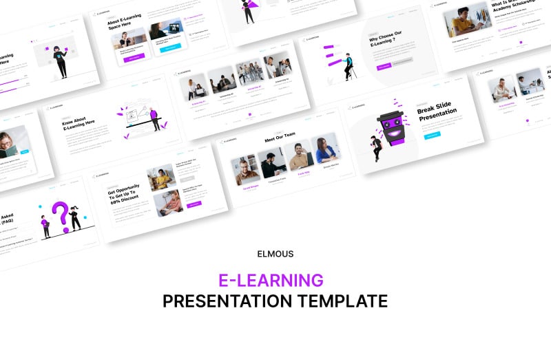 Презентация шаблона электронного обучения Powerpoint