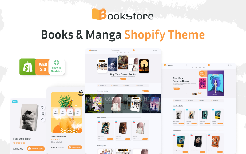 书店：探索书籍、漫画和漫画 | Shopify 主题