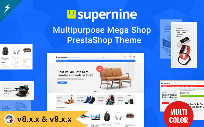 Supernine — многофункциональная тема Prestashop Mega Shop