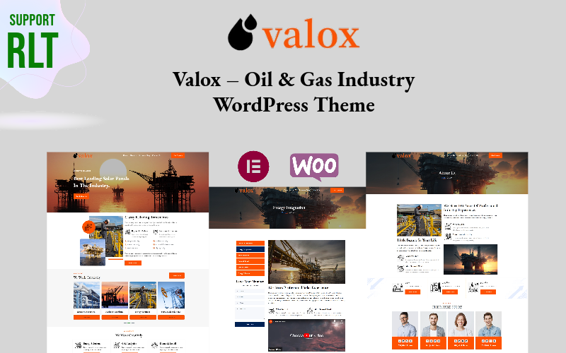 Valox – motyw WordPress dla przemysłu naftowego i gazowego