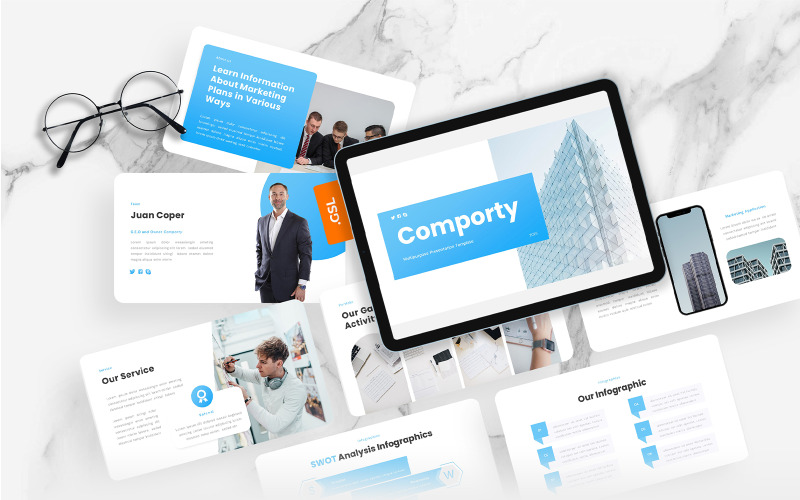 Comporty – Többcélú Google Diák sablon