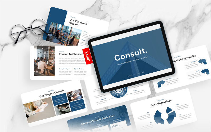 Consultar – Modelo de PowerPoint de Consultoria de Negócios