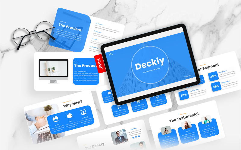 Deckiy – Mehrzweck-Pitch-Deck-PowerPoint-Vorlage