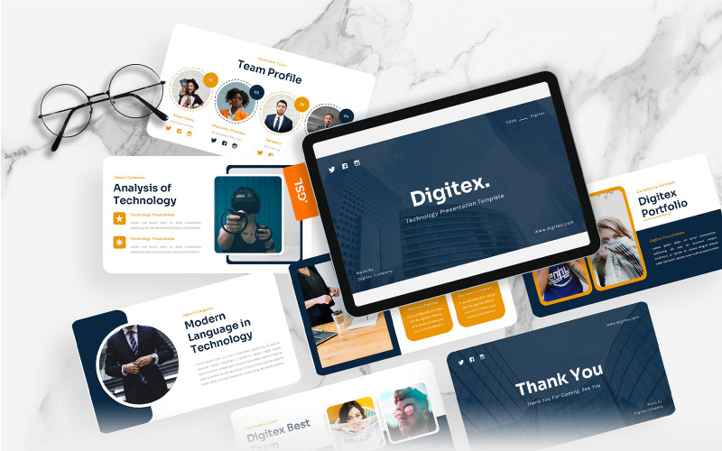 Digitex - Plantilla de diapositivas de Google sobre tecnología