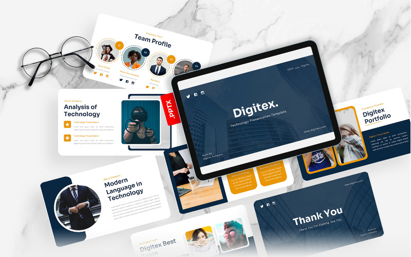 Digitex - технологія Шаблон PowerPoint