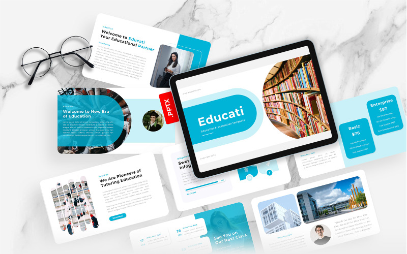 Educati - Modello PowerPoint per l'Università dell'Istruzione