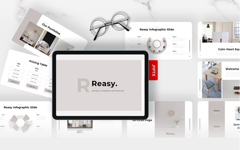 Fácil – Modelo de PowerPoint Minimalis