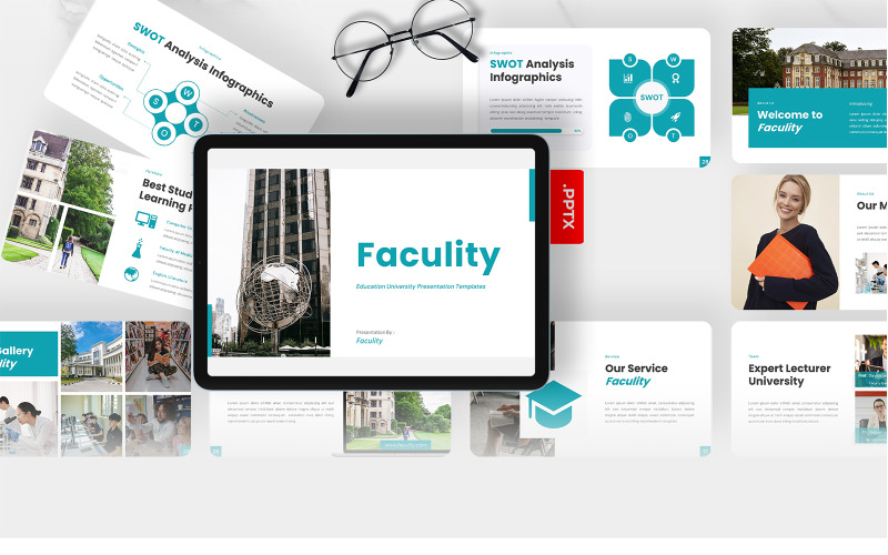 Faculteit - Onderwijs Universiteit PowerPoint-sjabloon