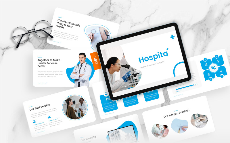 Hospita – Modelo Médico do Google Slides