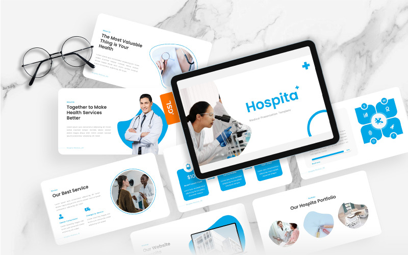 Hospital – Tıbbi Google Slaytlar Şablonu