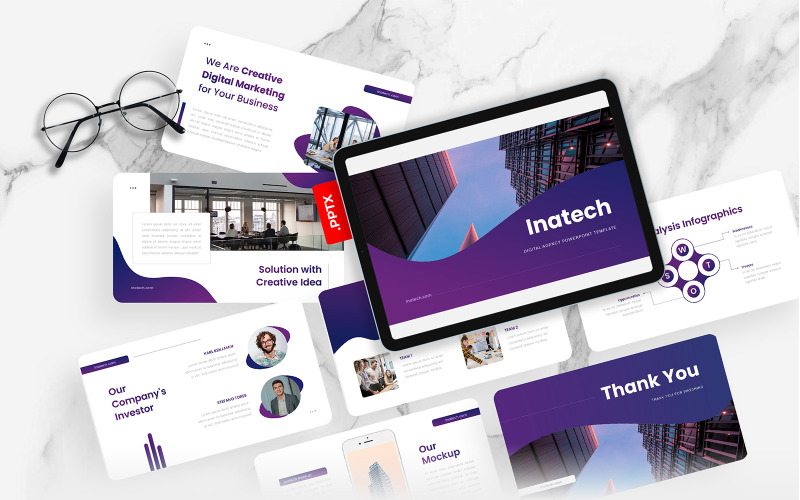 Inatech - Digital Agency PowerPoint-mall