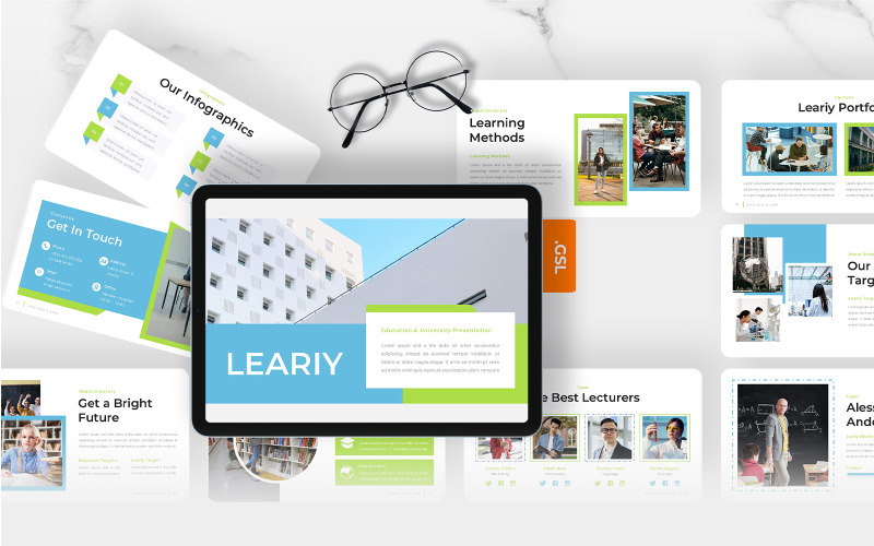 Leariy - Eğitim Üniversitesi Google Slaytlar Şablonu