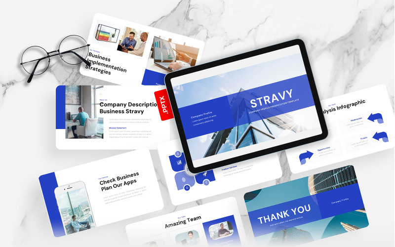Stravy – šablona PowerPointu s profilem společnosti