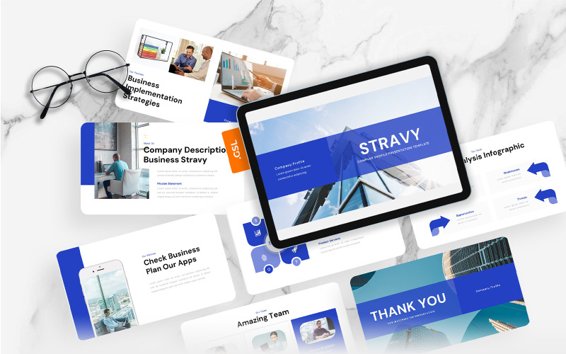 Stravy – Şirket Profili Google Slaytlar Şablonu