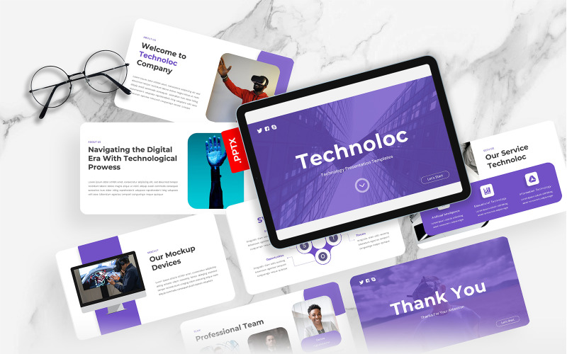 Technoloc – Teknik PowerPoint-mall