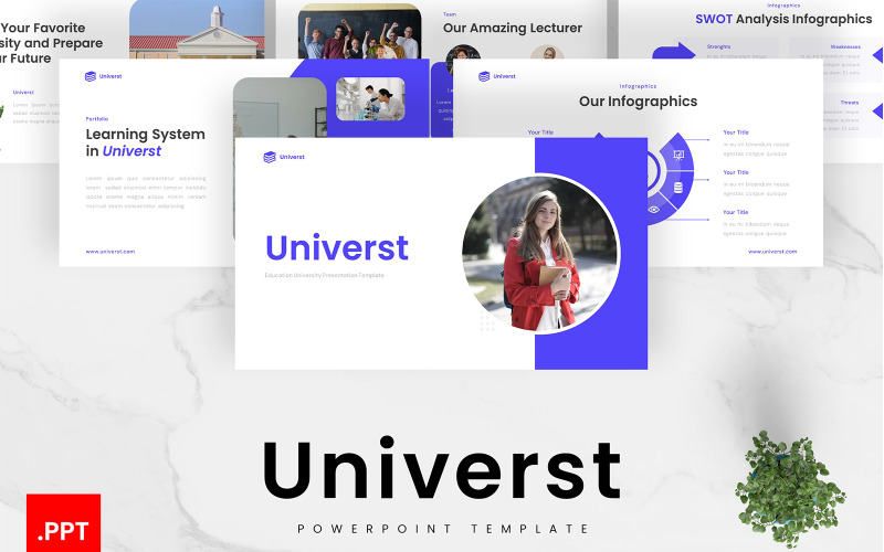 Universt – Vzdělávací univerzita PowerPoint šablona