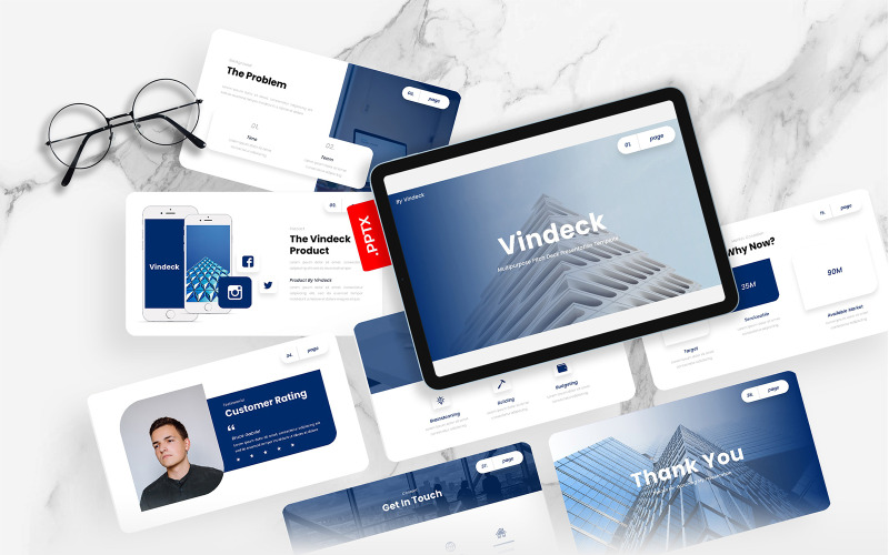 Powerpoint Streamdeck Vindeck: modello PowerPoint per pitch deck multiuso