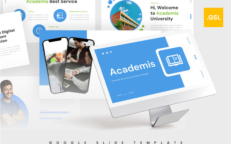 Academis — szablon prezentacji Google dla uniwersytetu edukacyjnego