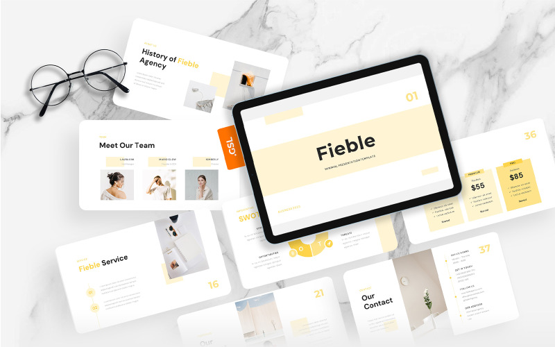 Fieble – Minimális Google Diák sablon