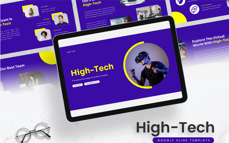 High-Tech – IT Solution & Technology Google Slides Template