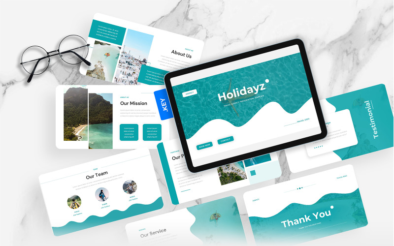 Holidayz – Шаблон Keynote для туристического агентства