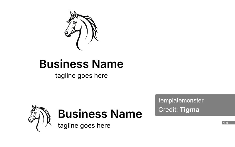 Majestic Horse Logo: Släpp loss ditt varumärke