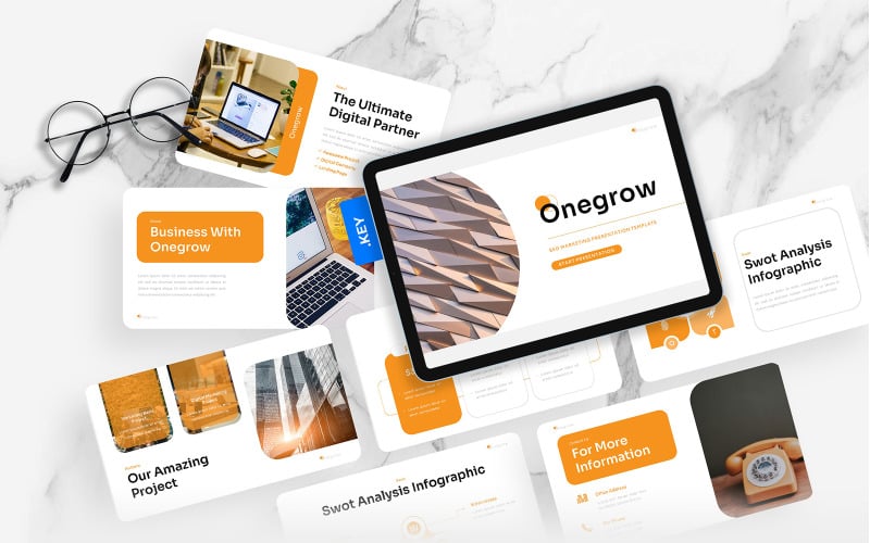 Onegrow — шаблон основного доклада для SEO-маркетинга