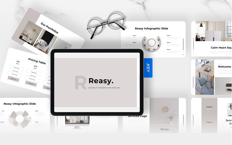 Reasy – шаблон Keynote Minimalis