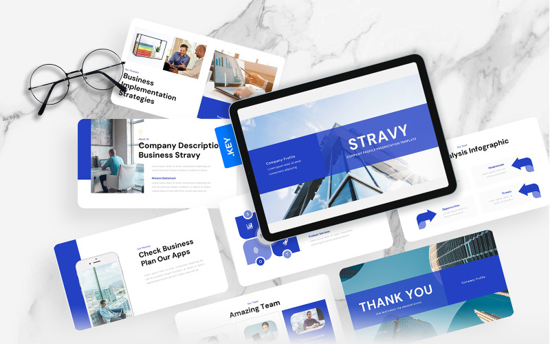 Stravy – Modello di keynote del profilo aziendale