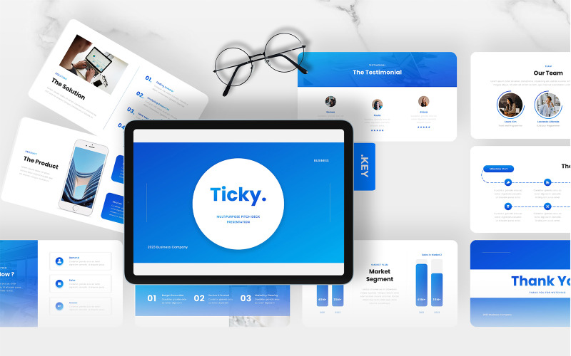 Ticky - 多用途 Pitch Deck 主题演讲模板