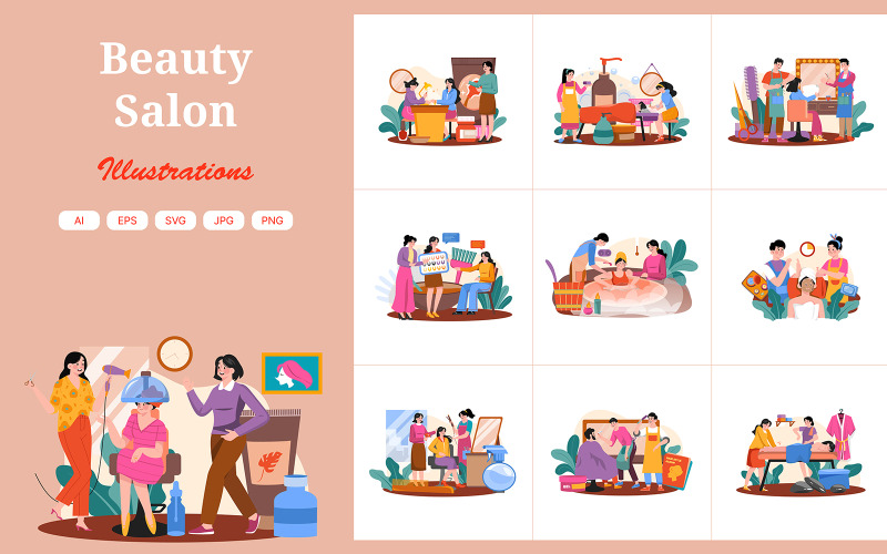 M637_Beauty Salon Ilustrace Pack