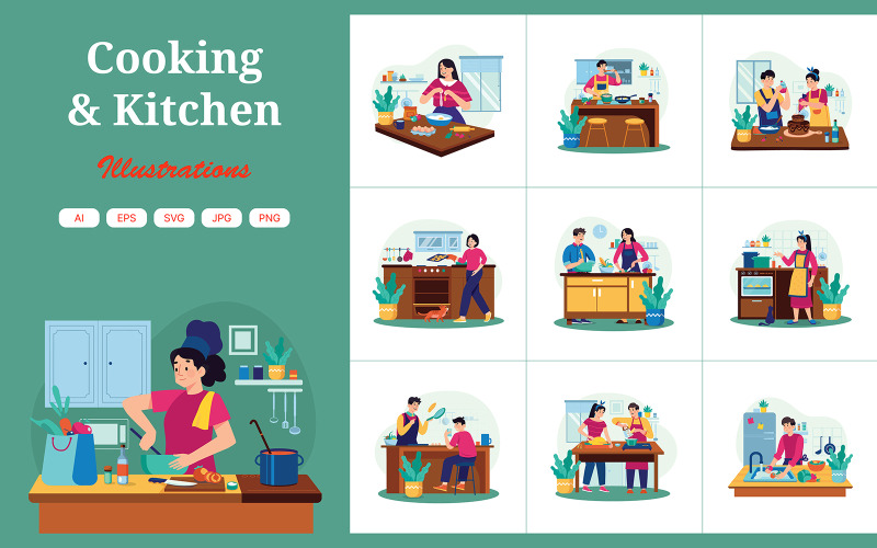 M638_Matlagning & kök Illustration Pack