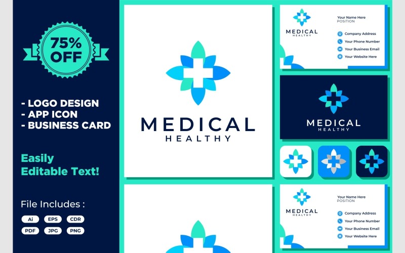 Medical Nature Health Leaf Icon Logo