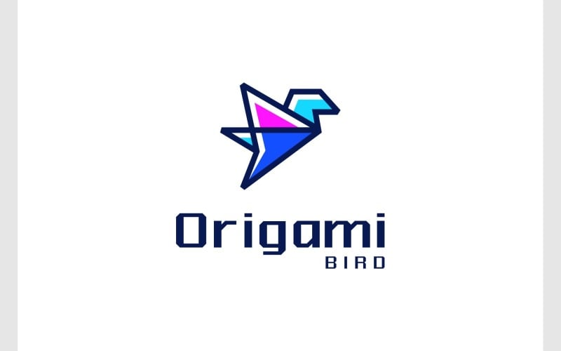 Geometryczne logo Fly Bird Origami
