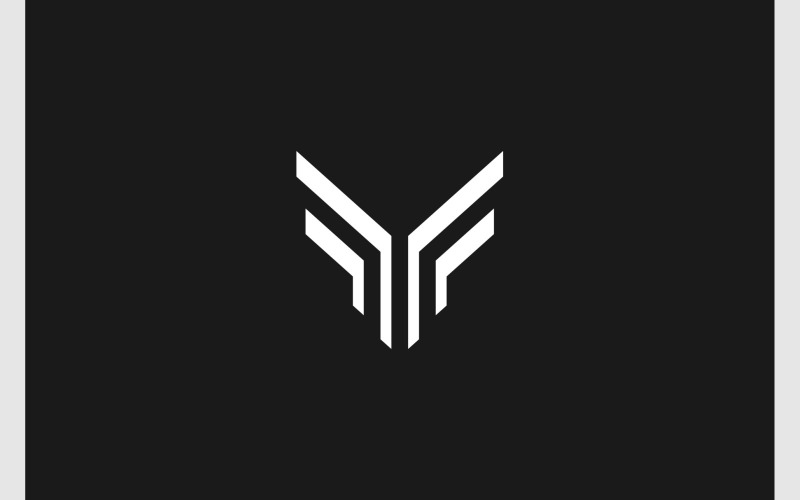Letter F Eerste spiegel luxe logo
