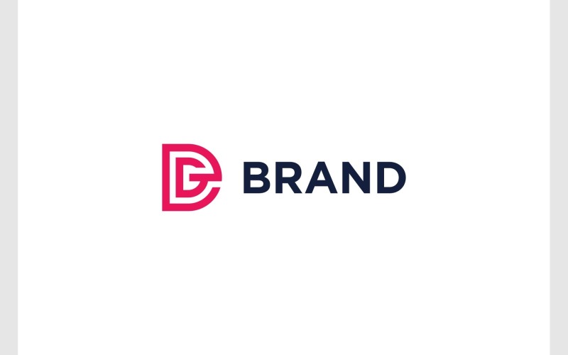 Lettera DG GD iniziali logo semplice