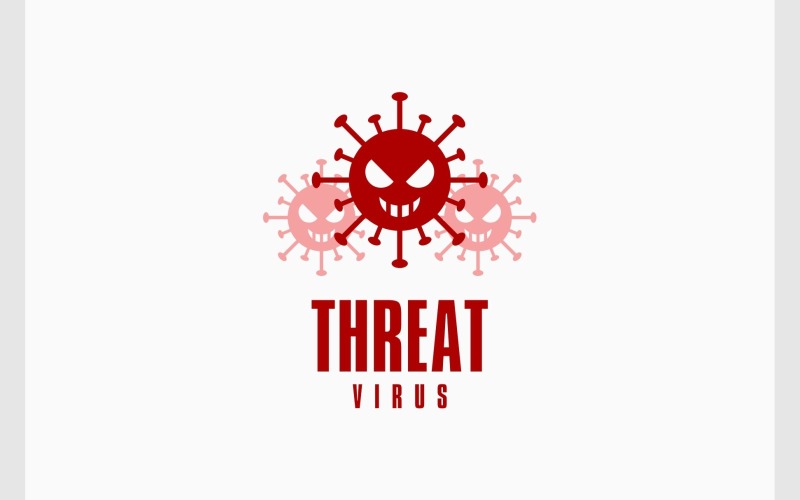 Logo medico di infezione da virus di minaccia