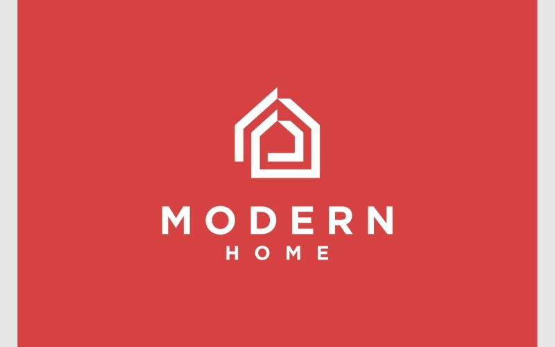 Logotipo de casa simples abstrato