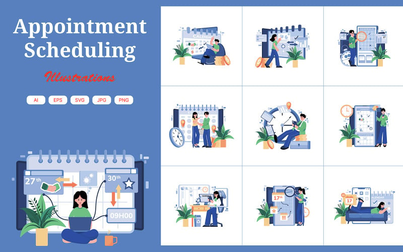 M616_Appointment Scheduling Illustration Pack
