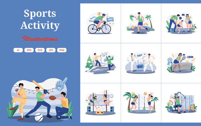 M629_Sports activiteit illustratiepakket 2