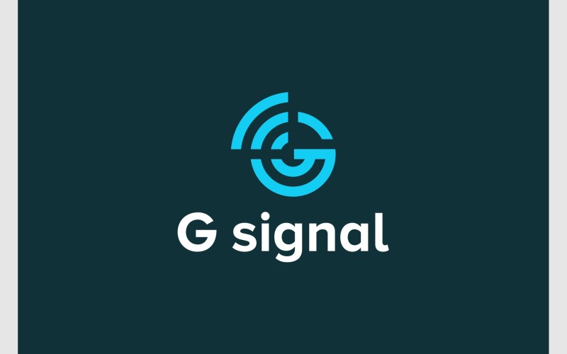 Bokstaven G Signal Trådlöst Internet Logotyp