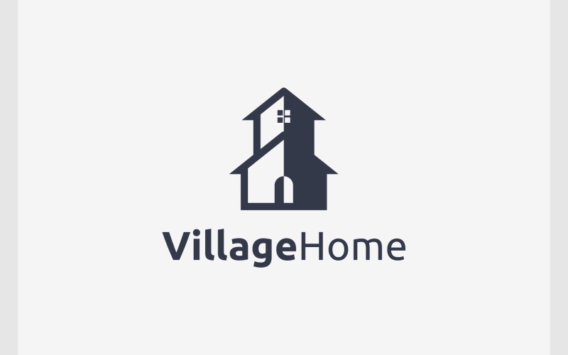 Logo Simple De Construction De Maison à Domicile