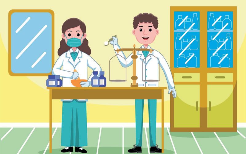 Ilustración de Vector de profesión farmacéutica